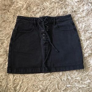Kendall & Kylie Black Jean Skirt